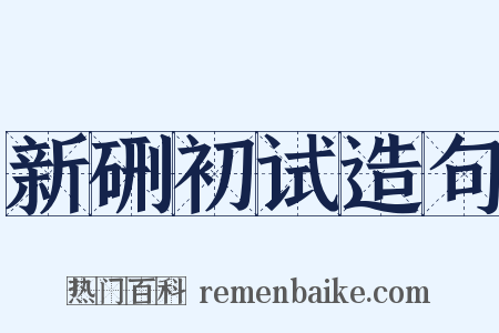 新硎初试造句是什么意思的图片